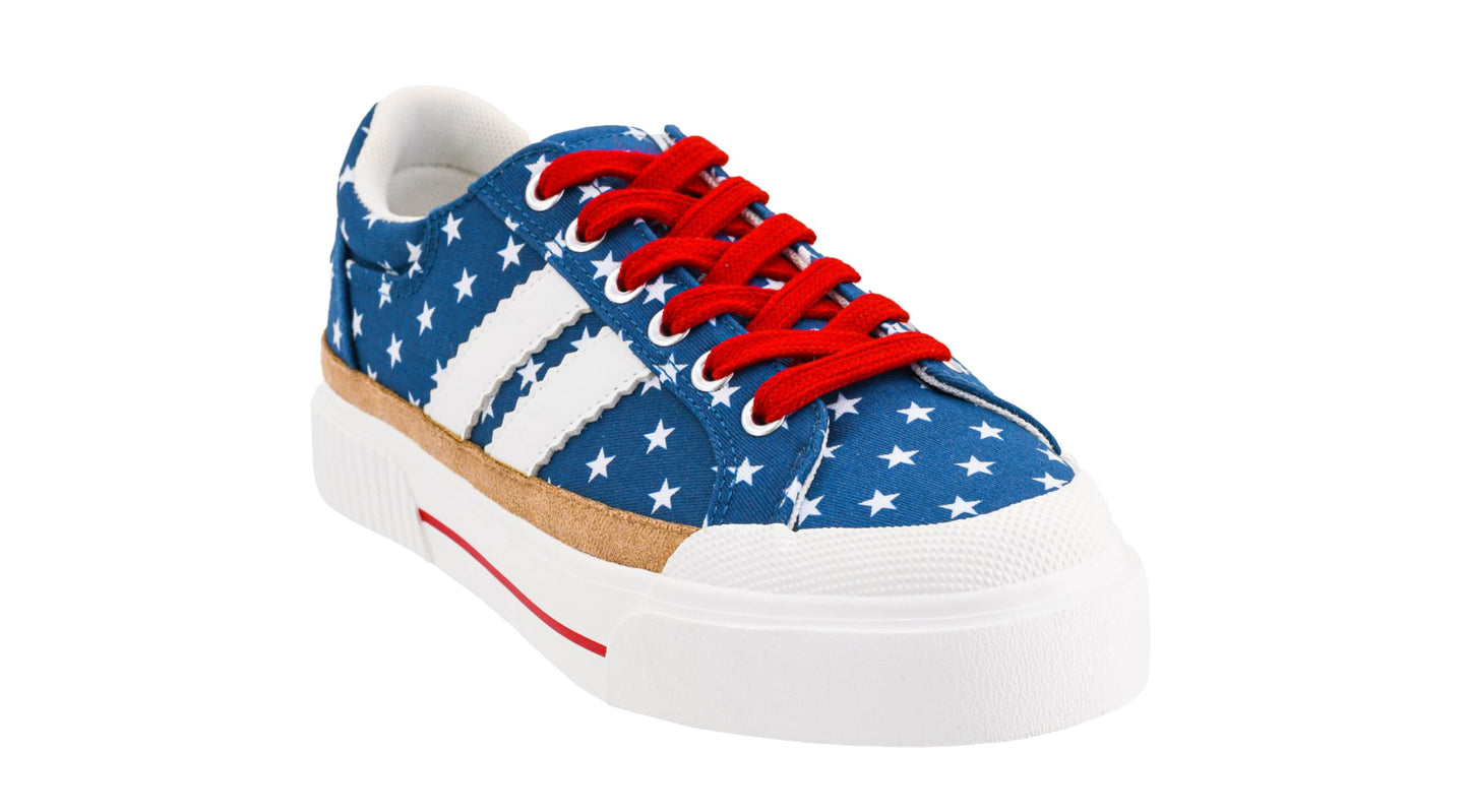 Corkys Footwear Hey Girl Womens Thats Her Fashion Sneaker - Featuring Two Stripes on The Side, Cushioned Insoles for All Day Wear, and A Lace-Up Design