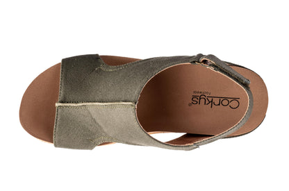 Corkys Footwear Women's Carley Wedges, Featuring Corkys EVA Foam Cushioned Insoles, A 2.5 Inch Heel, Lightweight For All Day Wear, And Hook And Loop Closure