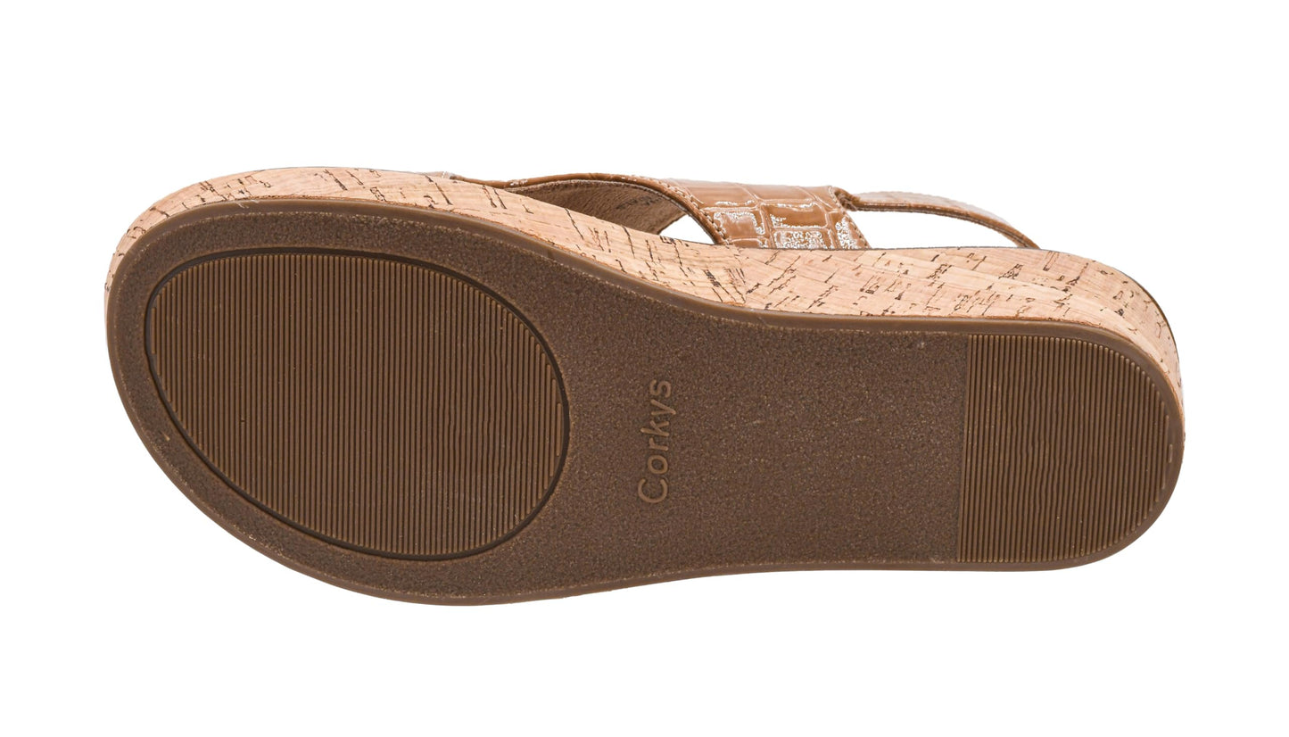 Corkys Footwear Volta Wedge - Chic Elegance Meets All-Year Comfort with a 2-Inch Cork Heel and Marshmallow Insole for Stylish Everyday Wear and All-Day Comfort