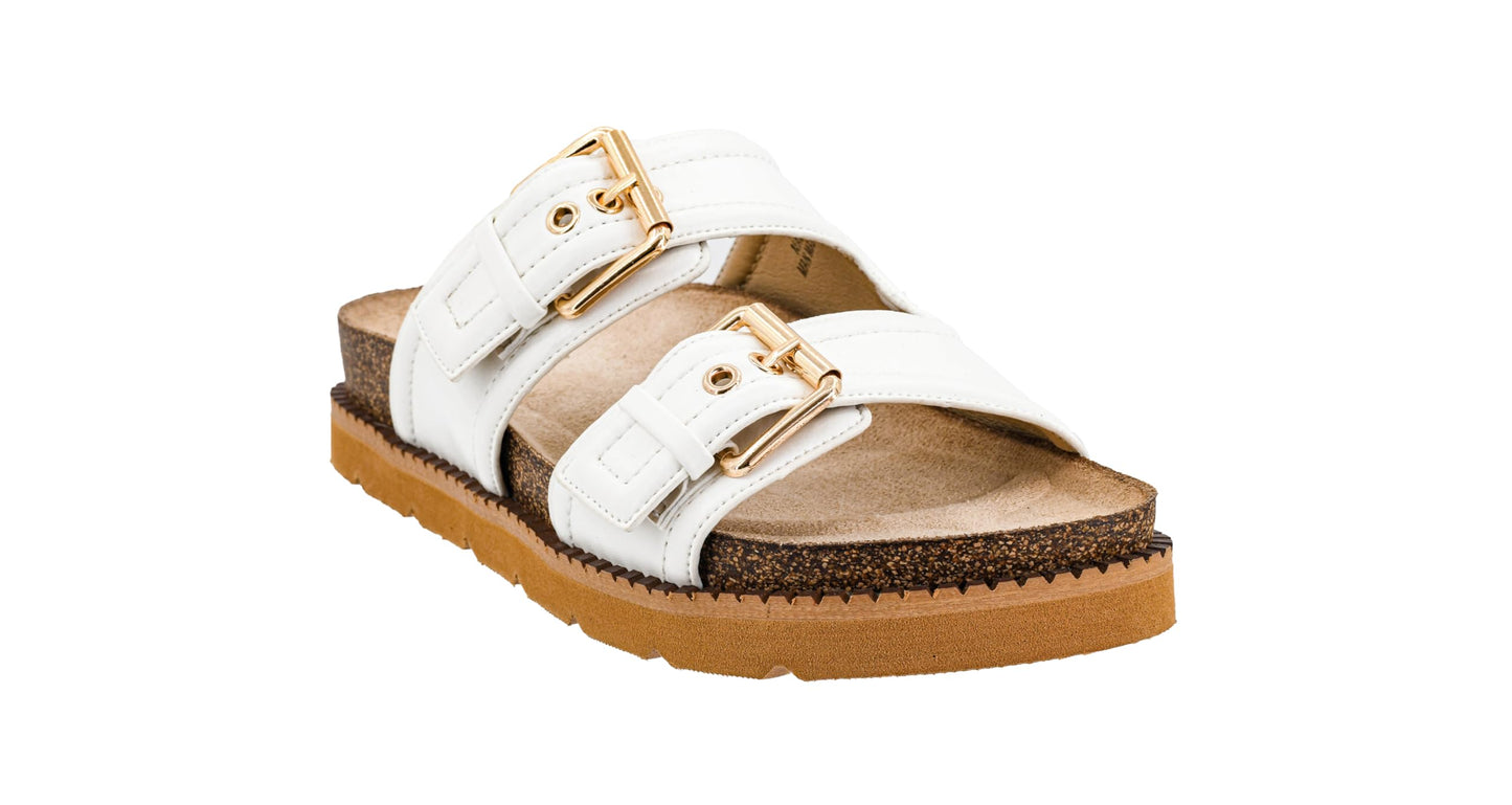Corkys Footwear Hey Girl Women's Conceited Two-Strap Sandal | Comfortable Soft Insoles and Two Straps With Adjustable Buckles | Stylish For Everyday Wear