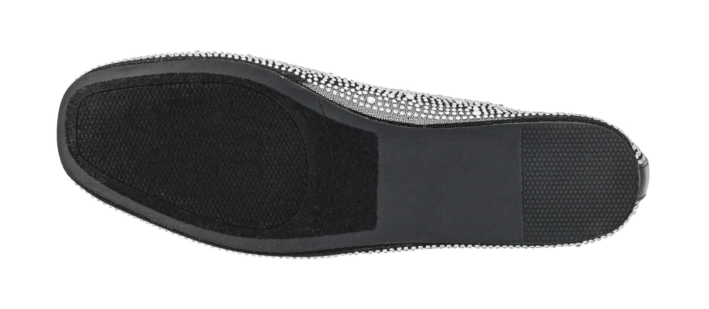 Corkys Footwear Hey Girl It's A Vibe Slip-on Ballerina Flat - Rhinestone Mesh Body, Closed Toe, Breathable and Lightweight Elegance, Comfortable and Lightly Cushioned Insoles