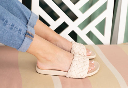 Corkys Footwear Hey Girl Extra Slide-Sandal - Featuring A Braided Strap, A Comfortable Insole For All-Day Wear - Perfect for Beach Outings and Casual Events - Chocolate, Size 7