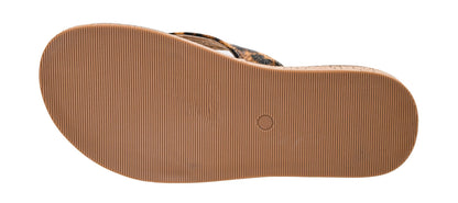 Corkys Footwear Off the Deep End Women’s Thong Flip Flop – With Cushioned EVA Insoles for Comfort, A Metal Domae Accent, and a Cork Wrapped 1-Inch Heel