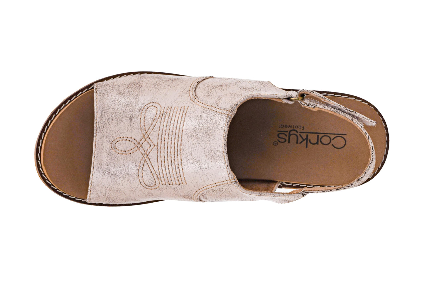 Corkys Footwear Most Wanted 2.5-Inch Wedge Sandal, Featuring a Hook And Loop Closure, Soft EVA Insoles For All Day Wear, and Western Inspired Stitching On The Upper