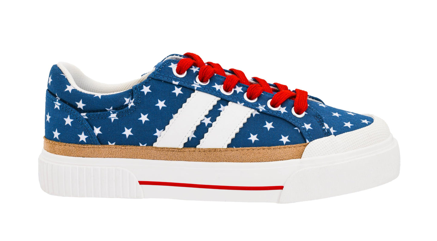 Corkys Footwear Hey Girl Womens Thats Her Fashion Sneaker - Featuring Two Stripes on The Side, Cushioned Insoles for All Day Wear, and A Lace-Up Design