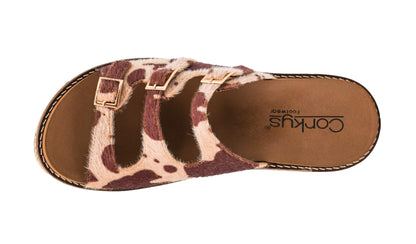 Corkys Footwear Don’t Mind Me Women’s Wedge Sandal – Featuring a 2.5 Inch Heel, Three Adjustable Buckle Straps, A Cushioned EVA Insole, and a Cork-Wrapped Outsole