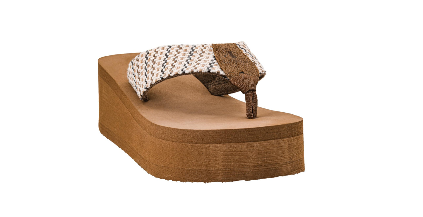 Corkys Footwear Women's Take A Dip Flip Flops - Featuring a Stylish V-Strap Design and a 2.5-Inch Platform, Blending Casual Elegance with Ultimate Comfort