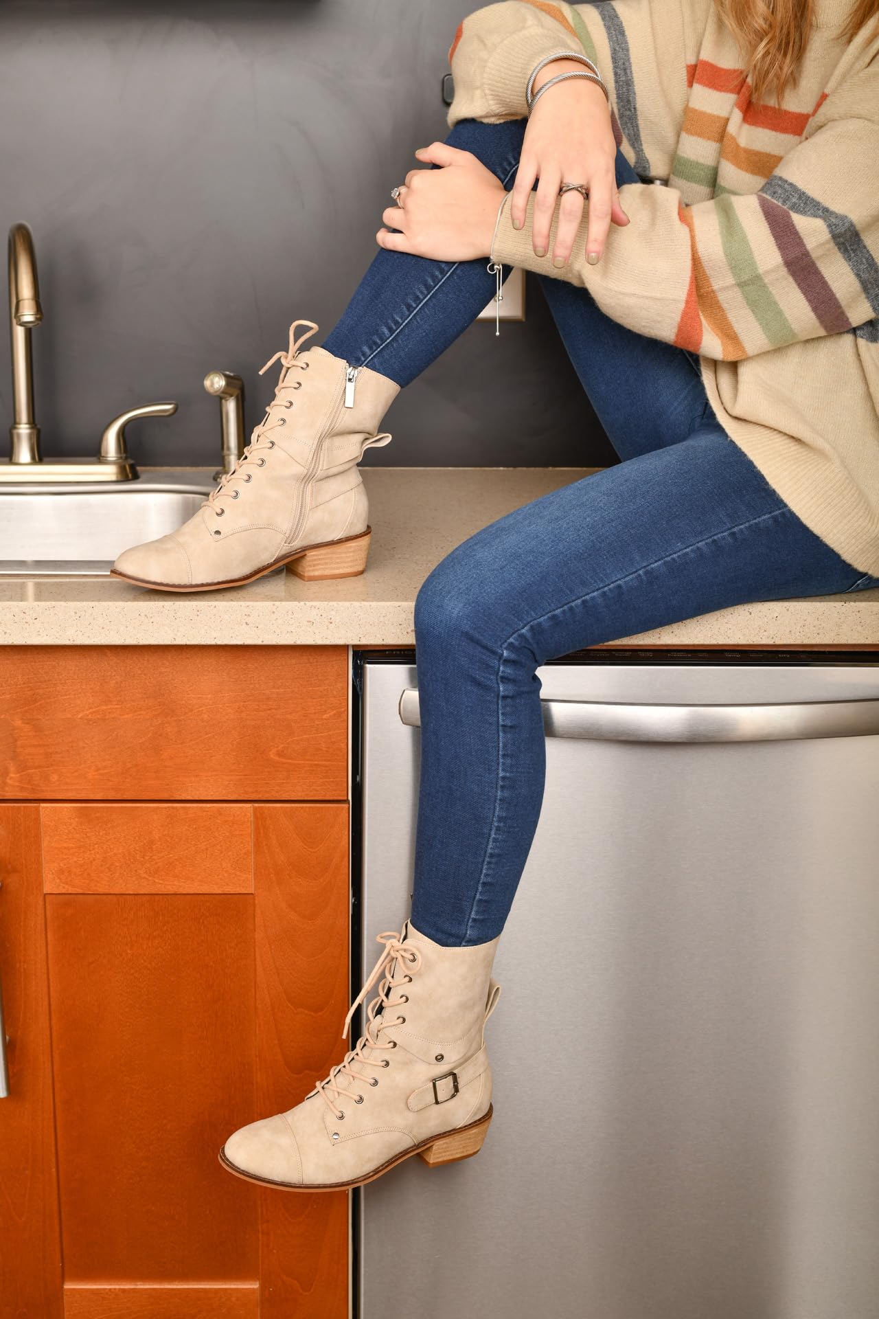 Corkys Footwear Hey Girl Women's Lace Up Hocus Pocus Boot Size 8