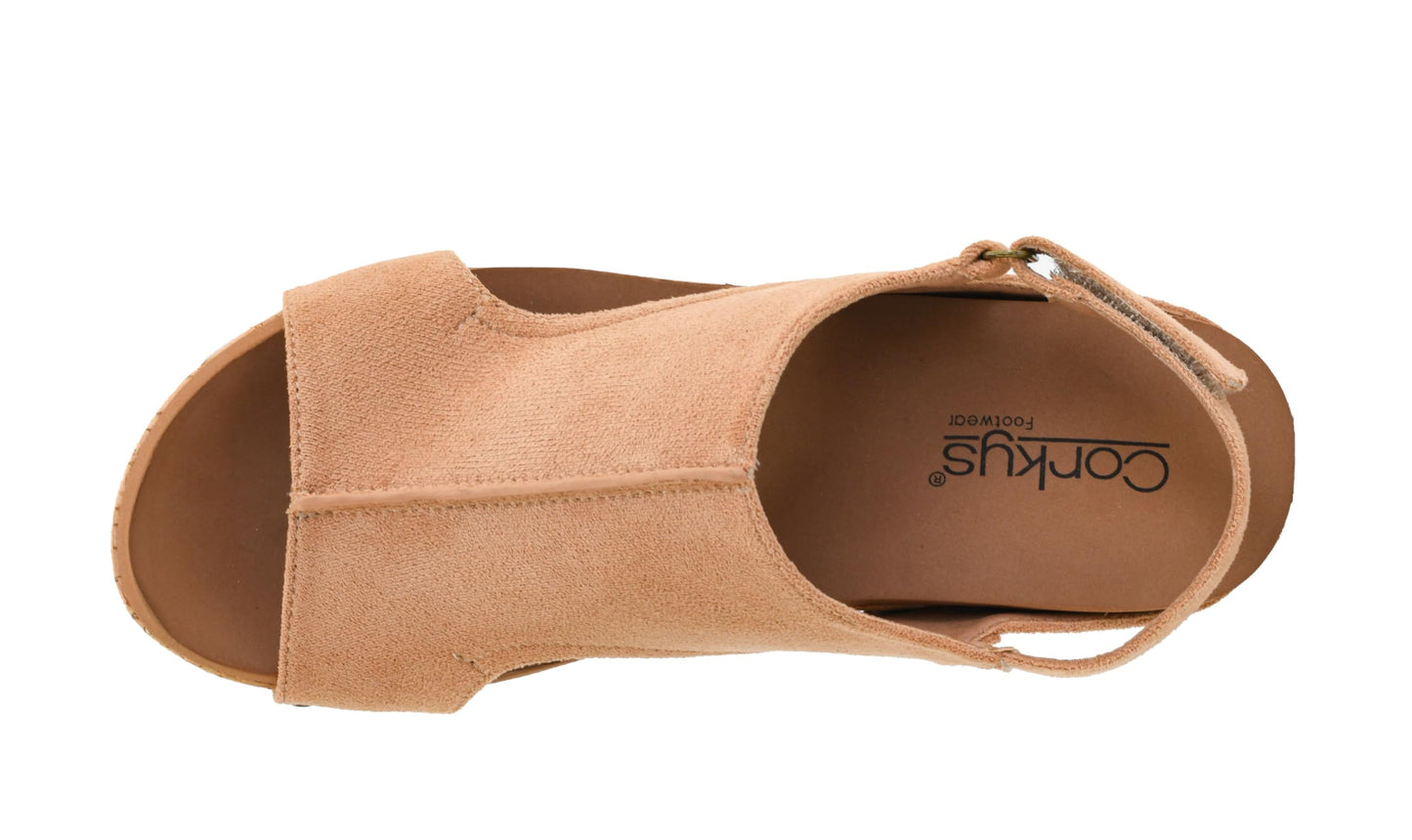 Corkys Footwear Volta Wedge - Chic Elegance Meets All-Year Comfort with a 2-Inch Cork Heel and Marshmallow Insole for Stylish Everyday Wear and All-Day Comfort