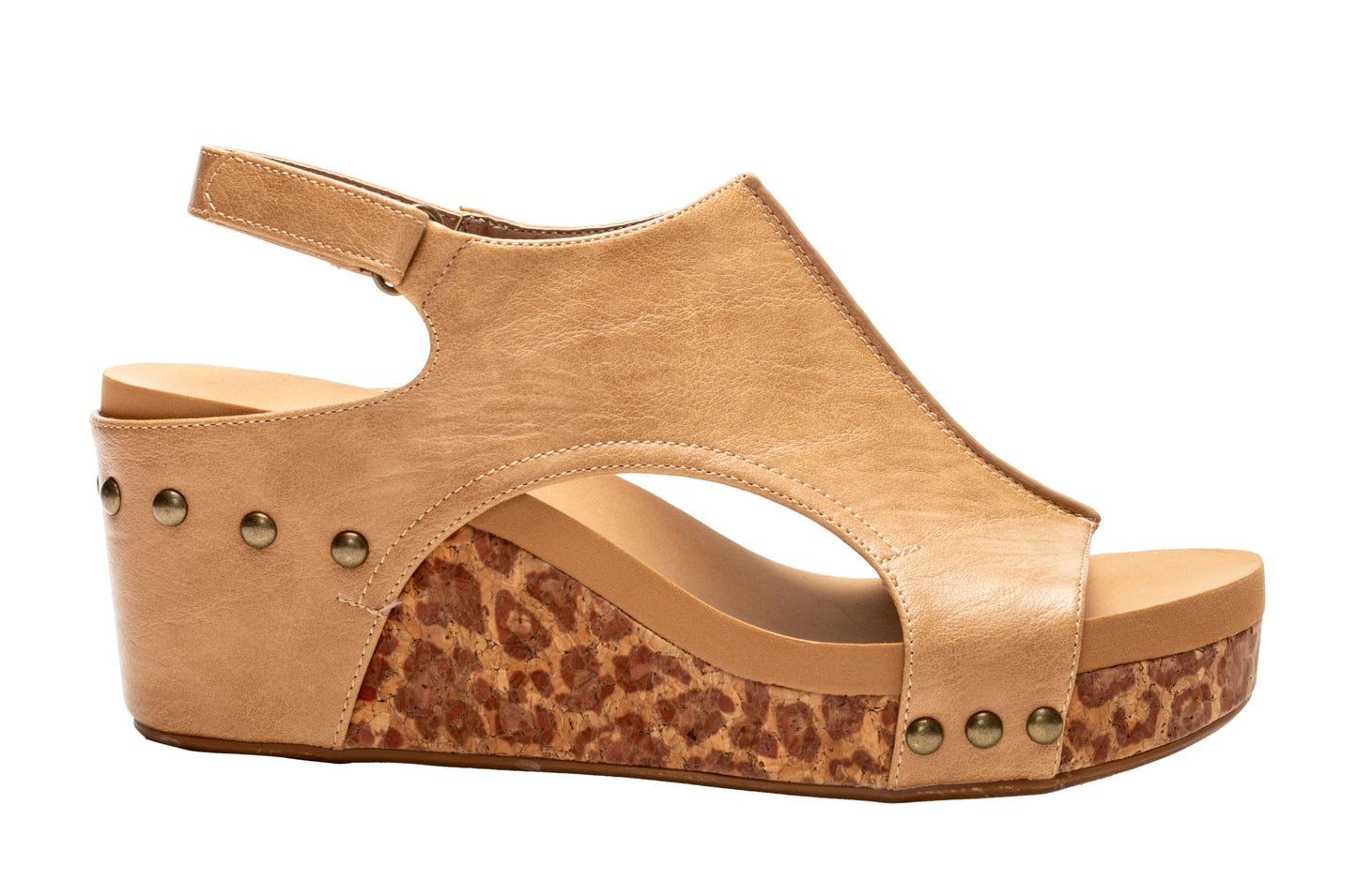 Corkys Footwear Women's Carley Wedges, Featuring Corkys EVA Foam Cushioned Insoles, A 2.5 Inch Heel, Lightweight For All Day Wear, And Hook And Loop Closure