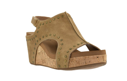 Corkys Footwear Women's Carley Wedges, Featuring Corkys EVA Foam Cushioned Insoles, A 2.5 Inch Heel, Lightweight For All Day Wear, And Hook And Loop Closure