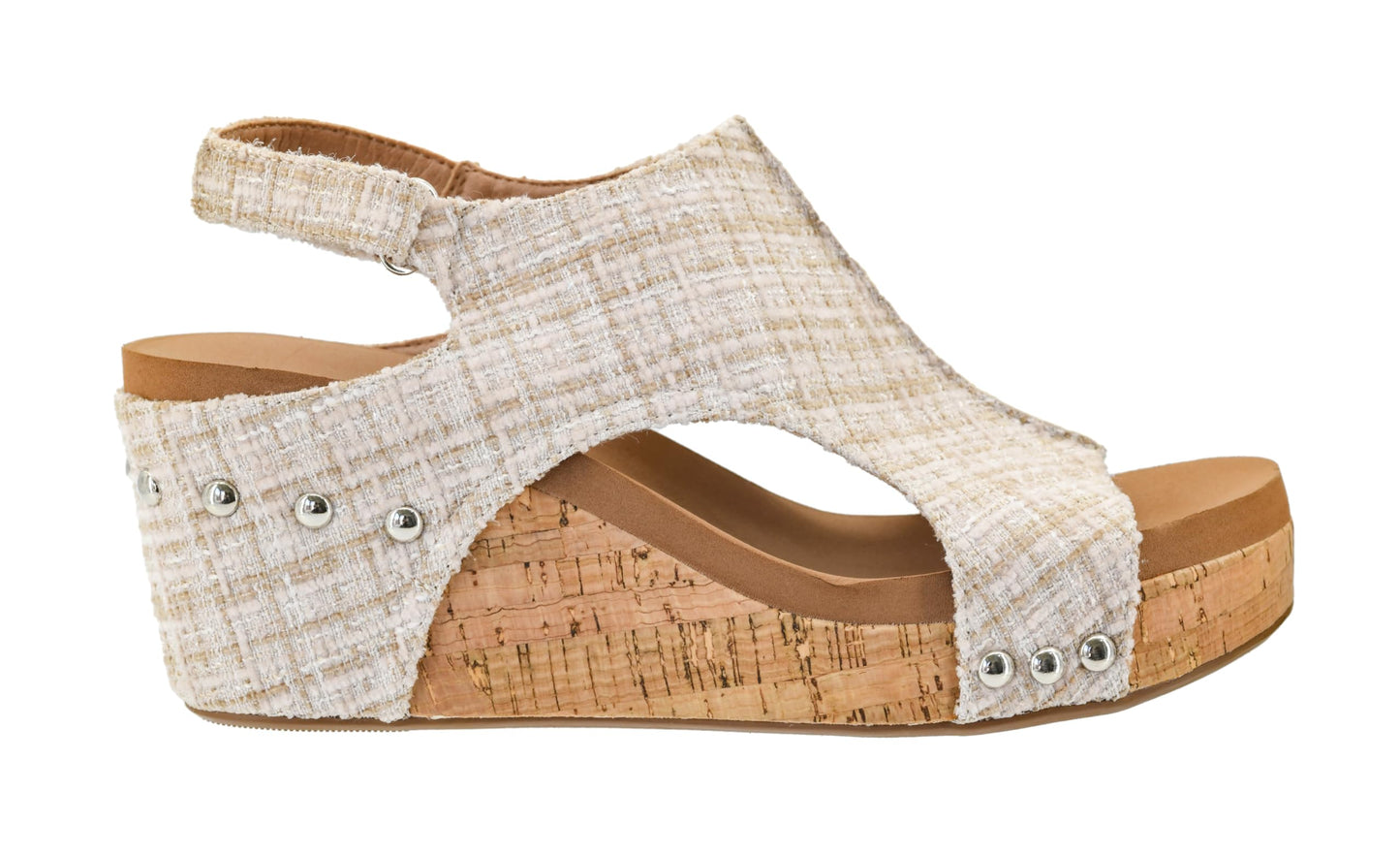 Corkys Footwear Women's Carley Wedges, Featuring Corkys EVA Foam Cushioned Insoles, A 2.5 Inch Heel, Lightweight For All Day Wear, And Hook And Loop Closure