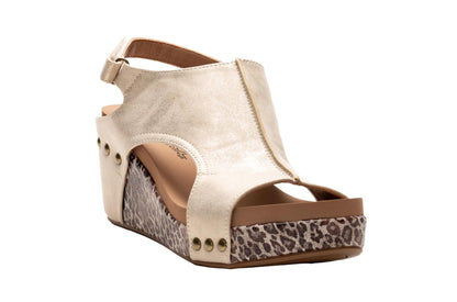 Corkys Footwear Women's Carley Wedges, Featuring Corkys EVA Foam Cushioned Insoles, A 2.5 Inch Heel, Lightweight For All Day Wear, And Hook And Loop Closure