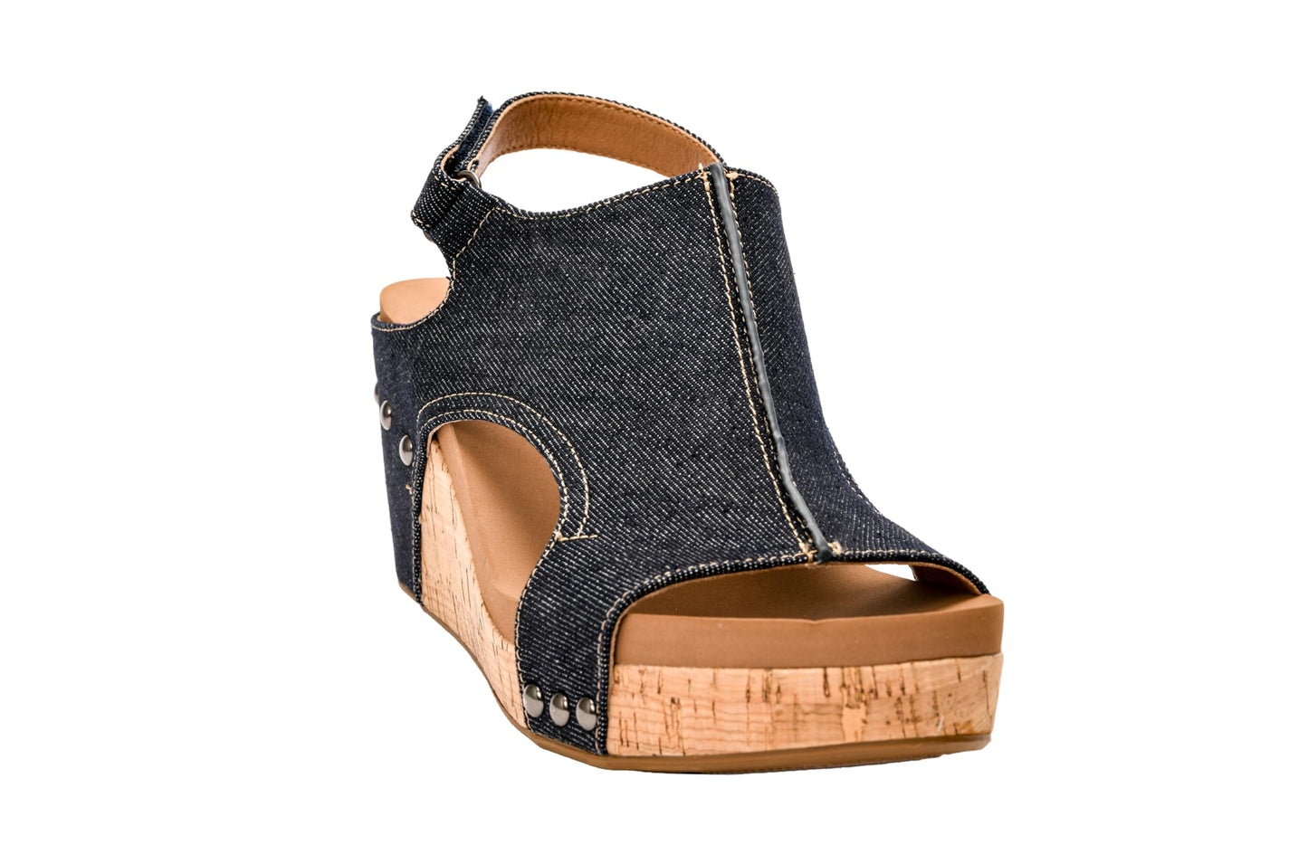 Corkys Footwear Womens Carley Wedges, Featuring Corkys EVA Foam Cushioned Insoles, A 2.5 Inch Heel, Lightweight For All Day Wear, And Hook And Loop Closure