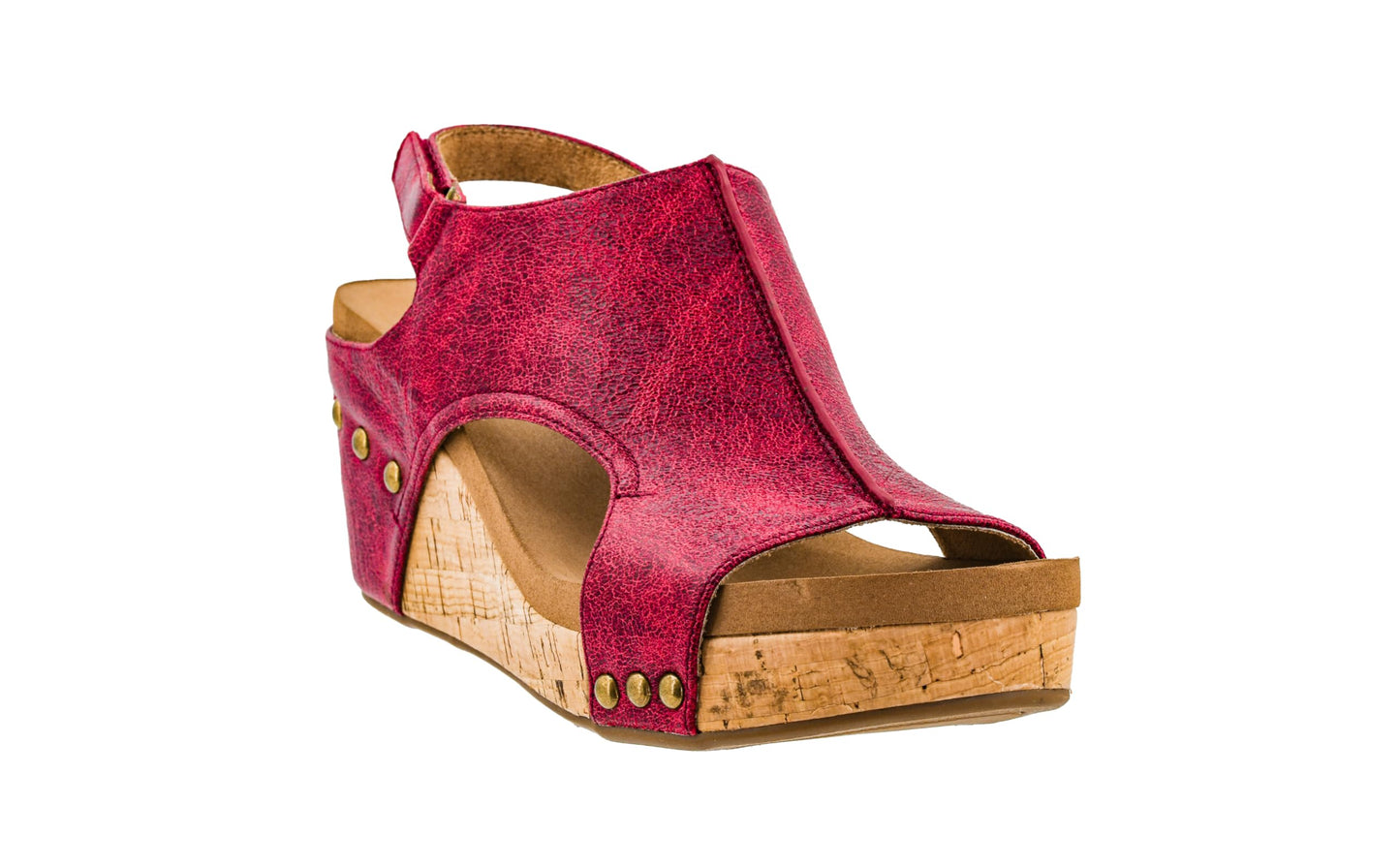 Corkys Footwear Women's Carley Wedges, Featuring Corkys EVA Foam Cushioned Insoles, A 2.5 Inch Heel, Lightweight For All Day Wear, And Hook And Loop Closure