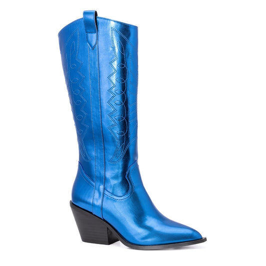 Corkys Footwear Women's Boots Howdy Electric Blue Metallic Size 10