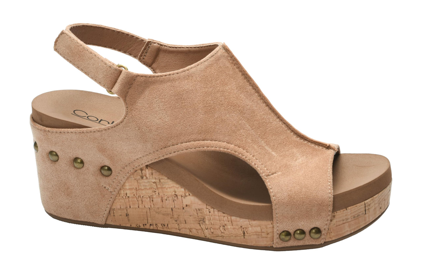Corkys Footwear Women's Carley Wedges, Featuring Corkys EVA Foam Cushioned Insoles, A 2.5 Inch Heel, Lightweight For All Day Wear, And Hook And Loop Closure