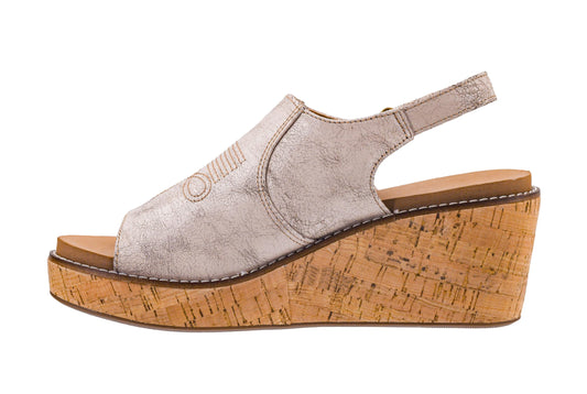 Corkys Footwear Most Wanted 2.5-Inch Wedge Sandal, Featuring a Hook And Loop Closure, Soft EVA Insoles For All Day Wear, and Western Inspired Stitching On The Upper