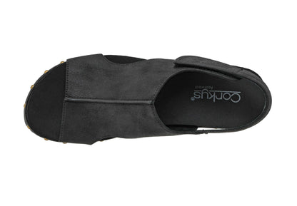 Corkys Footwear Women's For Keeps Wedges - Featuring EVA Foam Cushioned Insoles, A 2.5 Inch Heel, Lightweight For All Day Wear, Easy On And Off With The Hook And Loop Closure