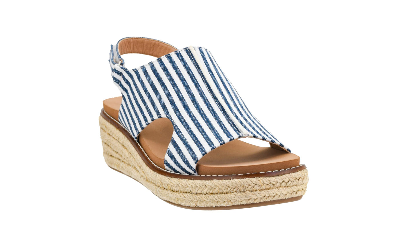 Corkys Footwear Women's Ready Or Not Wedge Sandals with 2-Inch Heel - Comfort-Enhancing EVA Insoles, Hook and Loop Closure, and Stylish Jute Wrapped Bottom Design