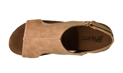 Corkys Footwear Volta Wedge - Chic Elegance Meets All-Year Comfort with a 2-Inch Cork Heel and Marshmallow Insole for Stylish Everyday Wear and All-Day Comfort