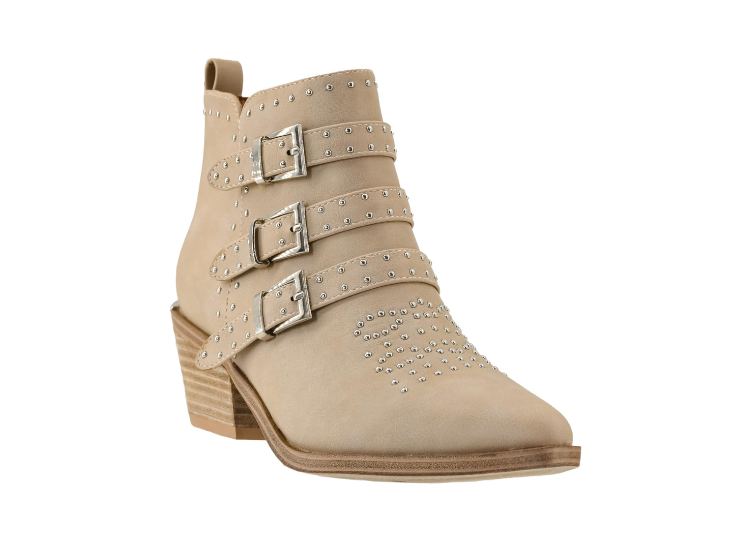 Corkys Footwear Women's Hey Girl Amazing Ankle Bootie - Featuring a 2.5-Inch Heel, Three Adjustable Buckles, A Western Studded Upper, And A Full Side Zip - All-day Wear