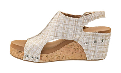 Corkys Footwear Women's Carley Wedges, Featuring Corkys EVA Foam Cushioned Insoles, A 2.5 Inch Heel, Lightweight For All Day Wear, And Hook And Loop Closure