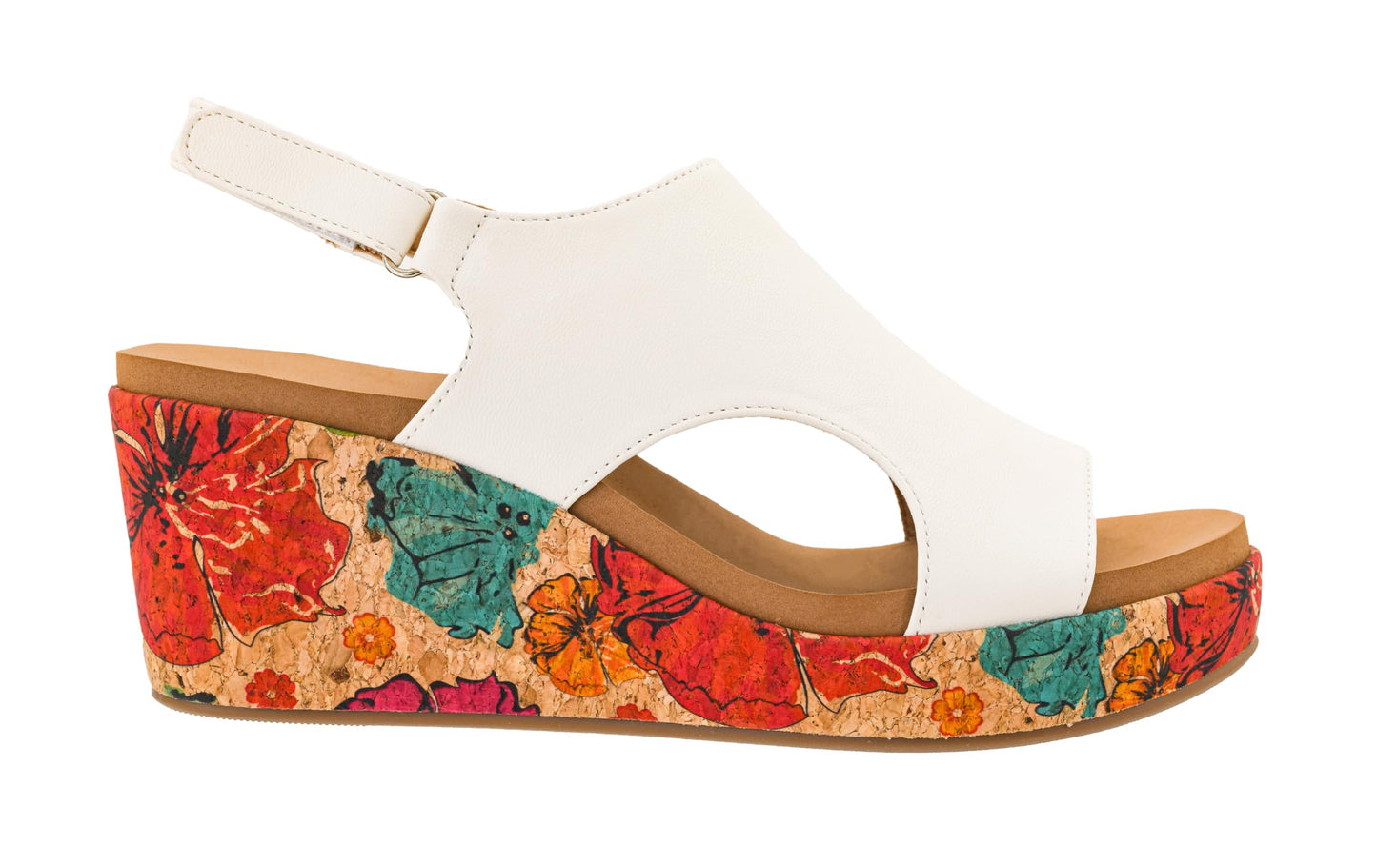 Corkys Footwear Women's Carley Wedges, Featuring Corkys EVA Foam Cushioned Insoles, A 2.5 Inch Heel, Lightweight For All Day Wear, And Hook And Loop Closure