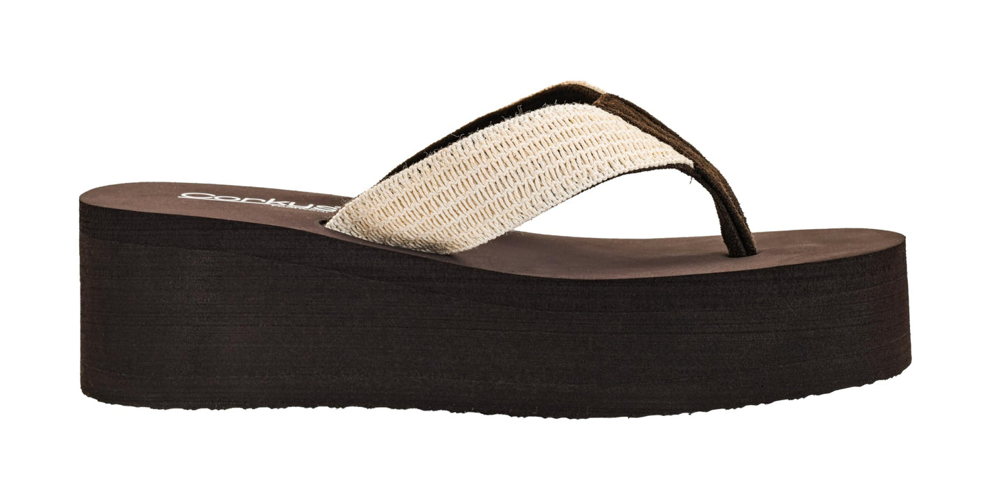 Corkys Footwear Women's Mai Tai Flip Flops - Featuring a Stylish V-Strap Design and a 2.5-Inch Platform, Blending Casual Elegance with Ultimate Comfort