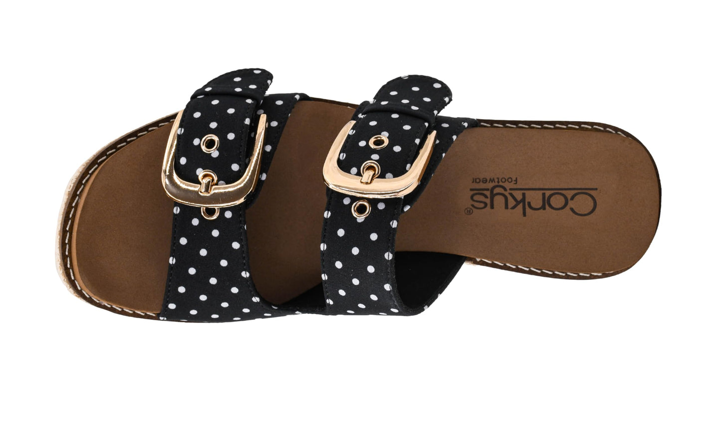 Corkys Footwear Womens 2.5-inch Manifest Wedge - Featuring Two Straps with Adjustable Buckles, Corkys Signature EVA Insoles for All-Day Comfort, and a Wrapped Outsole