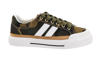 Corkys Footwear Hey Girl Womens Thats Her Fashion Sneaker - Featuring Two Stripes on The Side, Cushioned Insoles for All Day Wear, and A Lace-Up Design