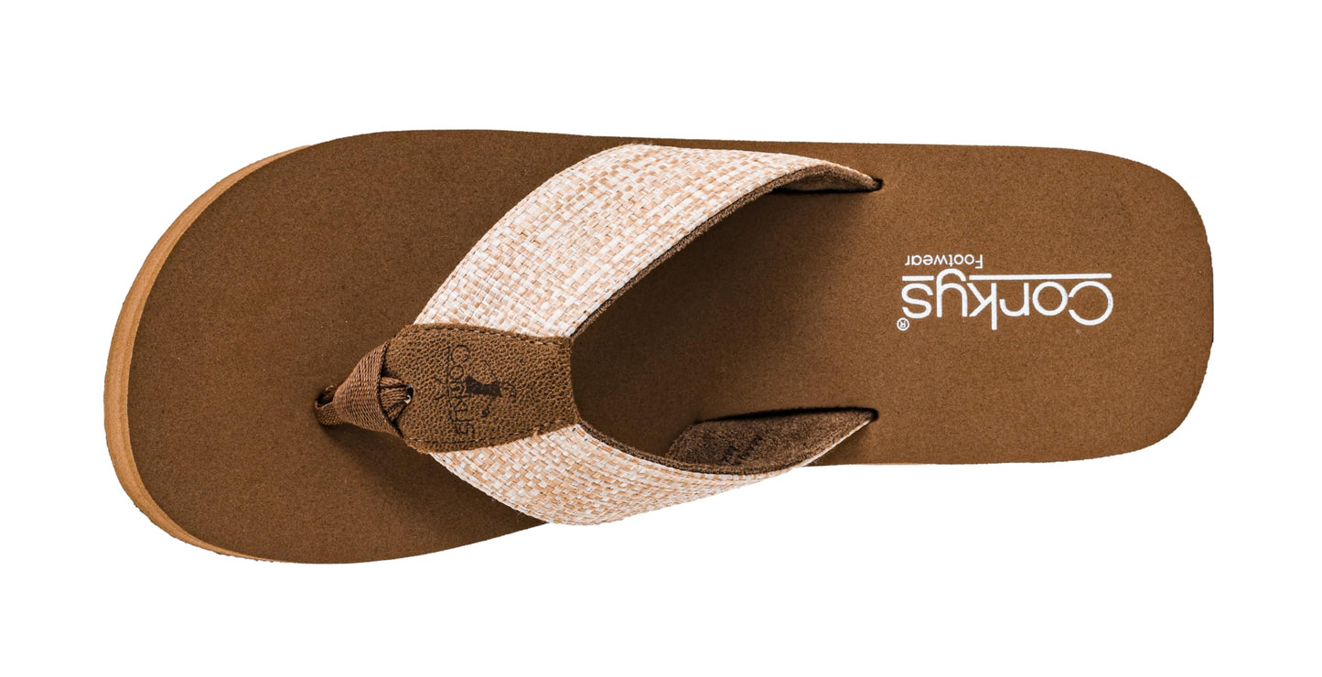Corkys Footwear Women's Take A Dip Flip Flops - Featuring a Stylish V-Strap Design and a 2.5-Inch Platform, Blending Casual Elegance with Ultimate Comfort