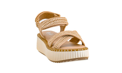 Corkys Footwear Women's Total Catch Flip Flop Sandals: Criss-Cross Style Straps with 1.75-Inch Platform and Secure Hook And Loop Ankle Closure for Comfort and Fashion