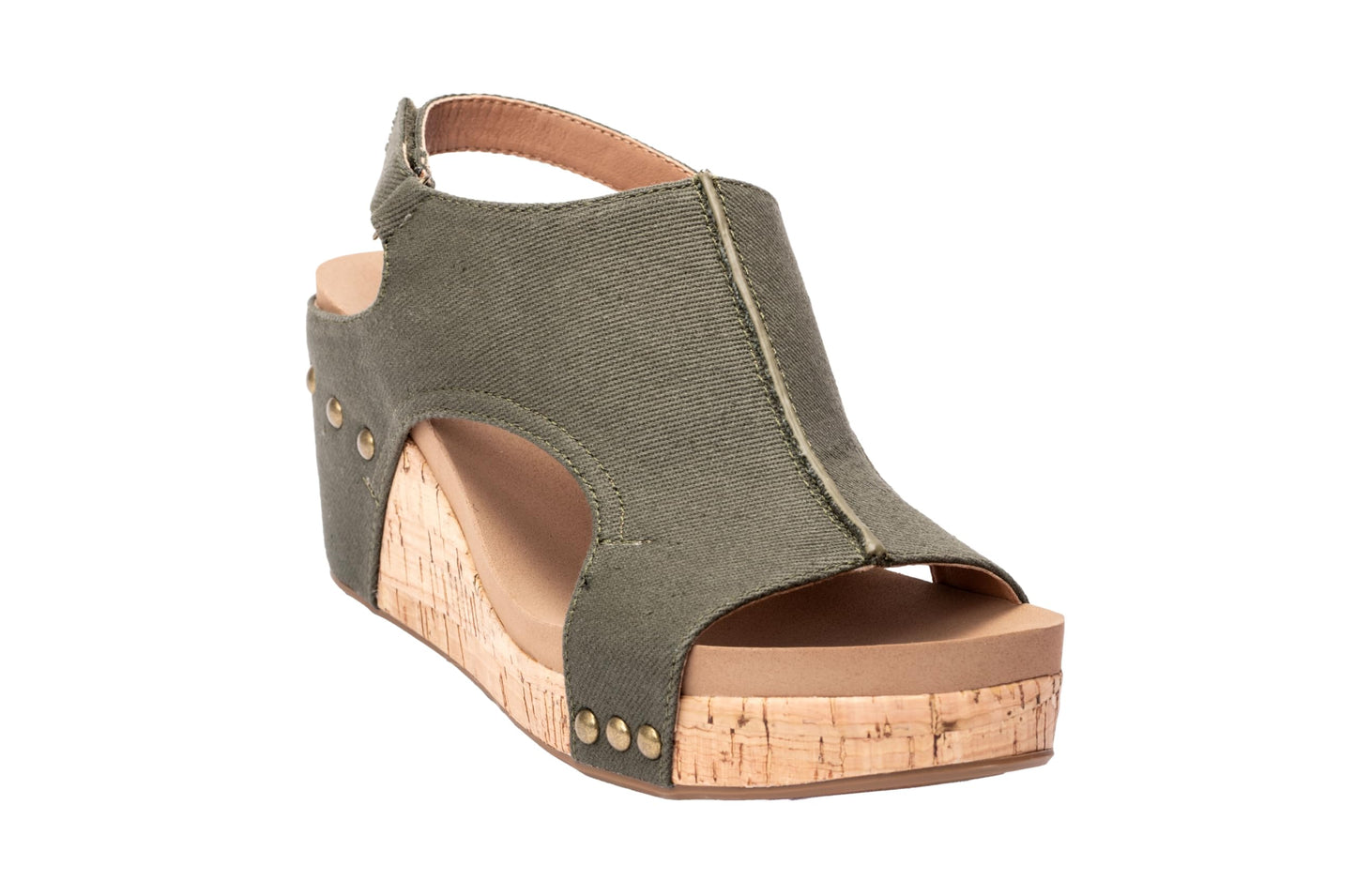 Corkys Footwear Women's Carley Wedges, Featuring Corkys EVA Foam Cushioned Insoles, A 2.5 Inch Heel, Lightweight For All Day Wear, And Hook And Loop Closure