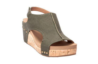Corkys Footwear Women's Carley Wedges, Featuring Corkys EVA Foam Cushioned Insoles, A 2.5 Inch Heel, Lightweight For All Day Wear, And Hook And Loop Closure