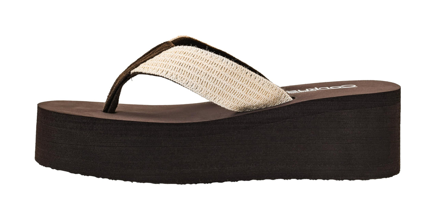 Corkys Footwear Women's Mai Tai Flip Flops - Featuring a Stylish V-Strap Design and a 2.5-Inch Platform, Blending Casual Elegance with Ultimate Comfort