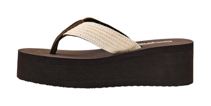 Corkys Footwear Women's Mai Tai Flip Flops - Featuring a Stylish V-Strap Design and a 2.5-Inch Platform, Blending Casual Elegance with Ultimate Comfort