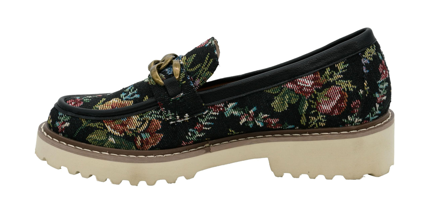 Corkys Footwear Hey Girl Women's Literally Heeled Loafer - Featuring a 1.5 Chunky Heel, A Chunky Chain Across The Upper, and A Lightly Cushioned EVA Insole for All Day Wear