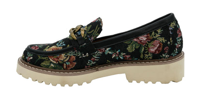 Corkys Footwear Hey Girl Women's Literally Heeled Loafer - Featuring a 1.5 Chunky Heel, A Chunky Chain Across The Upper, and A Lightly Cushioned EVA Insole for All Day Wear