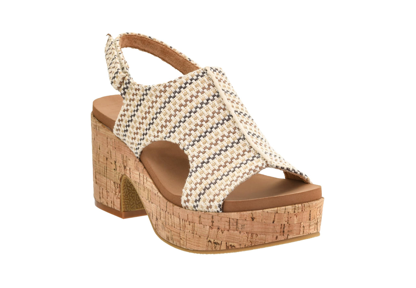 Corkys Footwear Women's Miss Carley Platform Sandal, 3 Inch Heel, Trendy And Comfortable Peep Toe with Adjustable Hook and Loop Strap, Year Round Wear