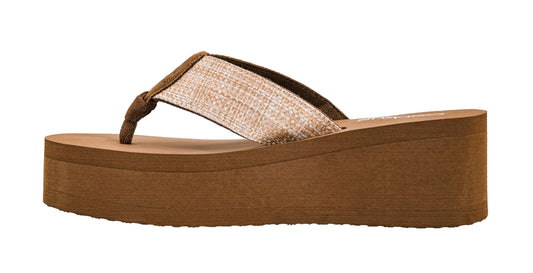 Corkys Footwear Women's Take A Dip Flip Flops - Featuring a Stylish V-Strap Design and a 2.5-Inch Platform, Blending Casual Elegance with Ultimate Comfort
