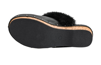 Corkys Footwear Just Fur Fun 1.75-Inch Wedge Mules, Slip-On, Memory Foam Insoles, Faux Fur Lining, Chic, Comfortable, Elegant Fall Footwear