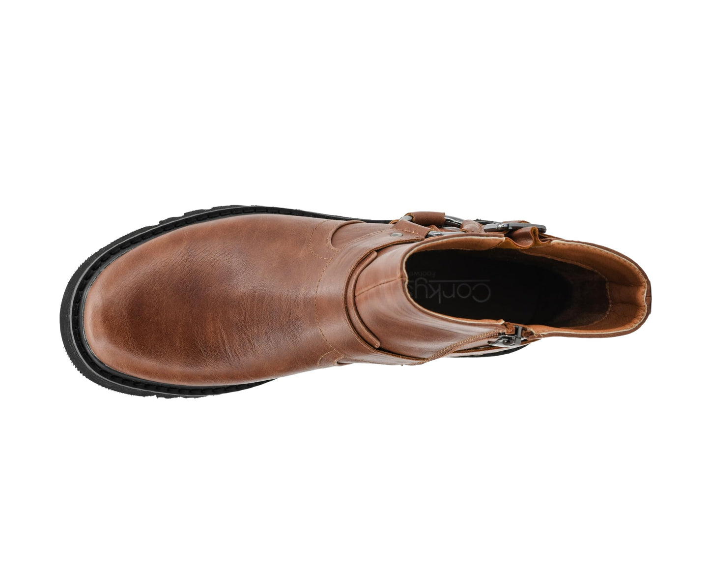 Corkys Footwear Women's Pick Of The Patch Boots - Featuring a 1.25-Inch Heel, Straps Around the Ankle with an 'O' Ring, an Adjustable Buckle, and Comfortable Insoles
