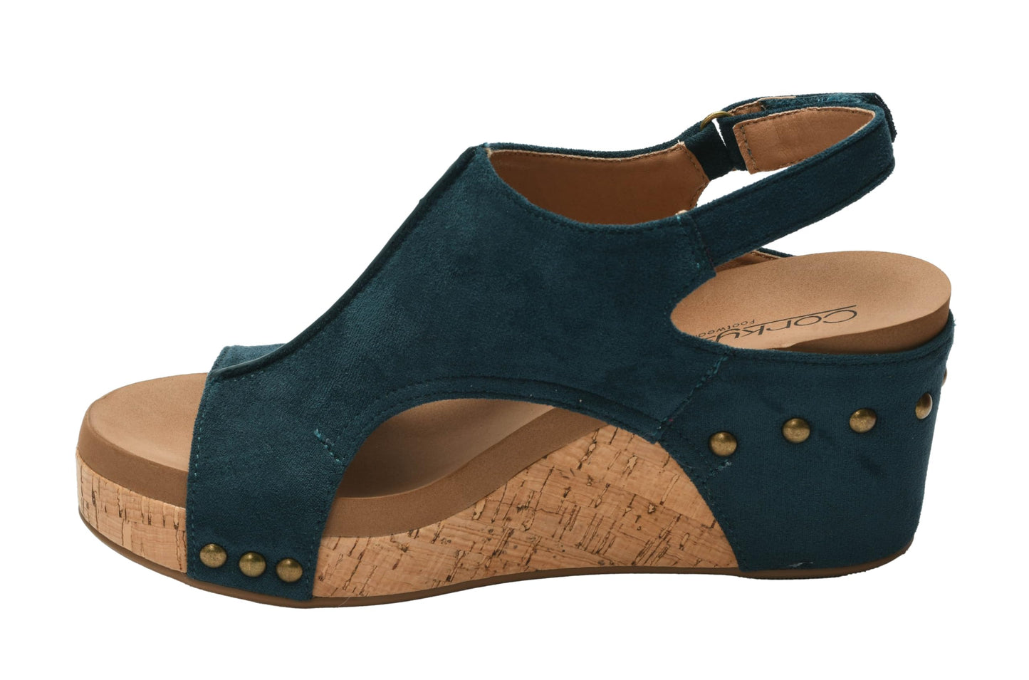 Corkys Footwear Women's Carley Wedges, Featuring Corkys EVA Foam Cushioned Insoles, A 2.5 Inch Heel, Lightweight For All Day Wear, And Hook And Loop Closure