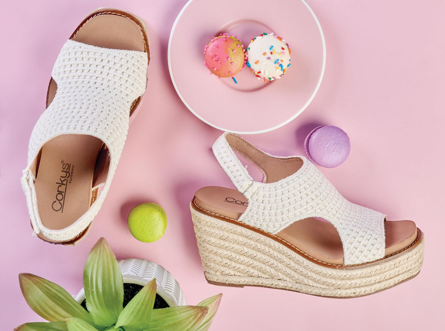 Corkys Footwear Women's Freddie Wedge Sandals with 3.75-Inch Heel and 2-inch Platform- Comfort-Enhancing EVA Insoles, and Stylish Jute Wrapped Bottom Design