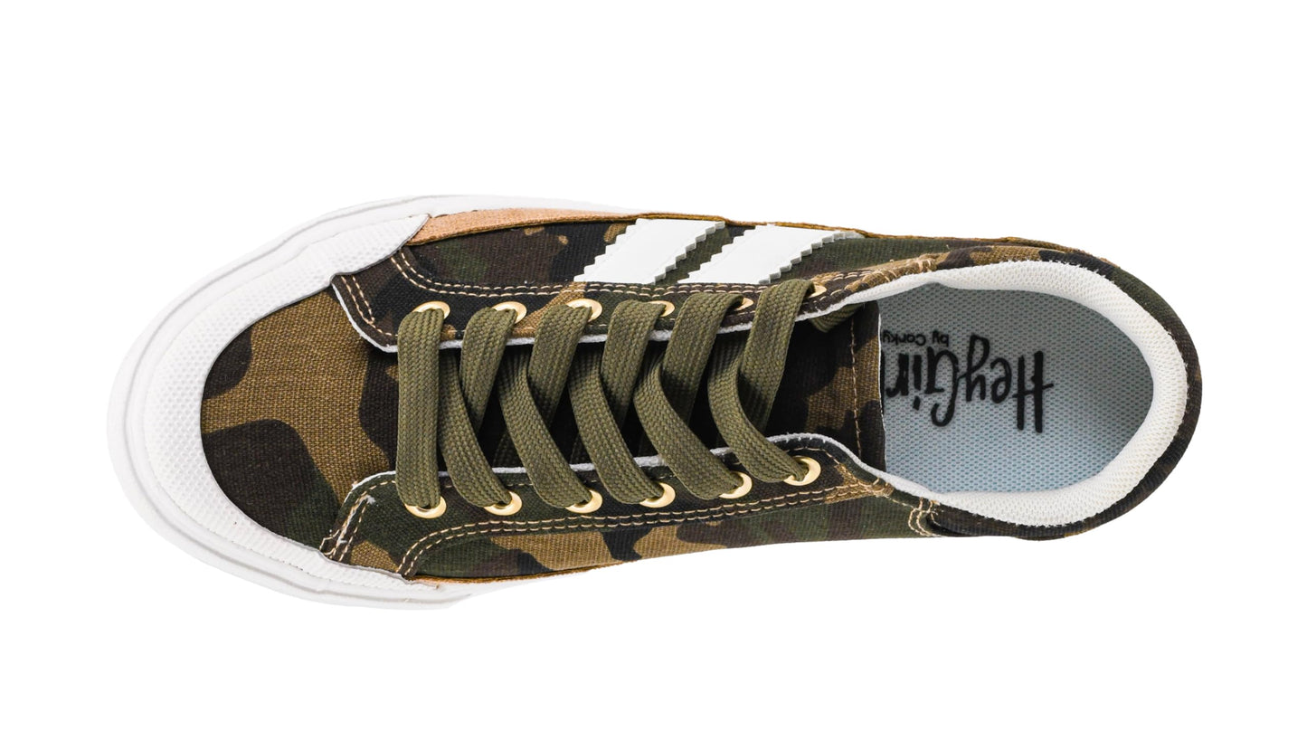 Corkys Footwear Hey Girl Womens Thats Her Fashion Sneaker - Featuring Two Stripes on The Side, Cushioned Insoles for All Day Wear, and A Lace-Up Design