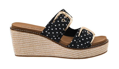 Corkys Footwear Womens 2.5-inch Manifest Wedge - Featuring Two Straps with Adjustable Buckles, Corkys Signature EVA Insoles for All-Day Comfort, and a Wrapped Outsole