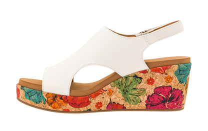 Corkys Footwear Women's Carley Wedges, Featuring Corkys EVA Foam Cushioned Insoles, A 2.5 Inch Heel, Lightweight For All Day Wear, And Hook And Loop Closure