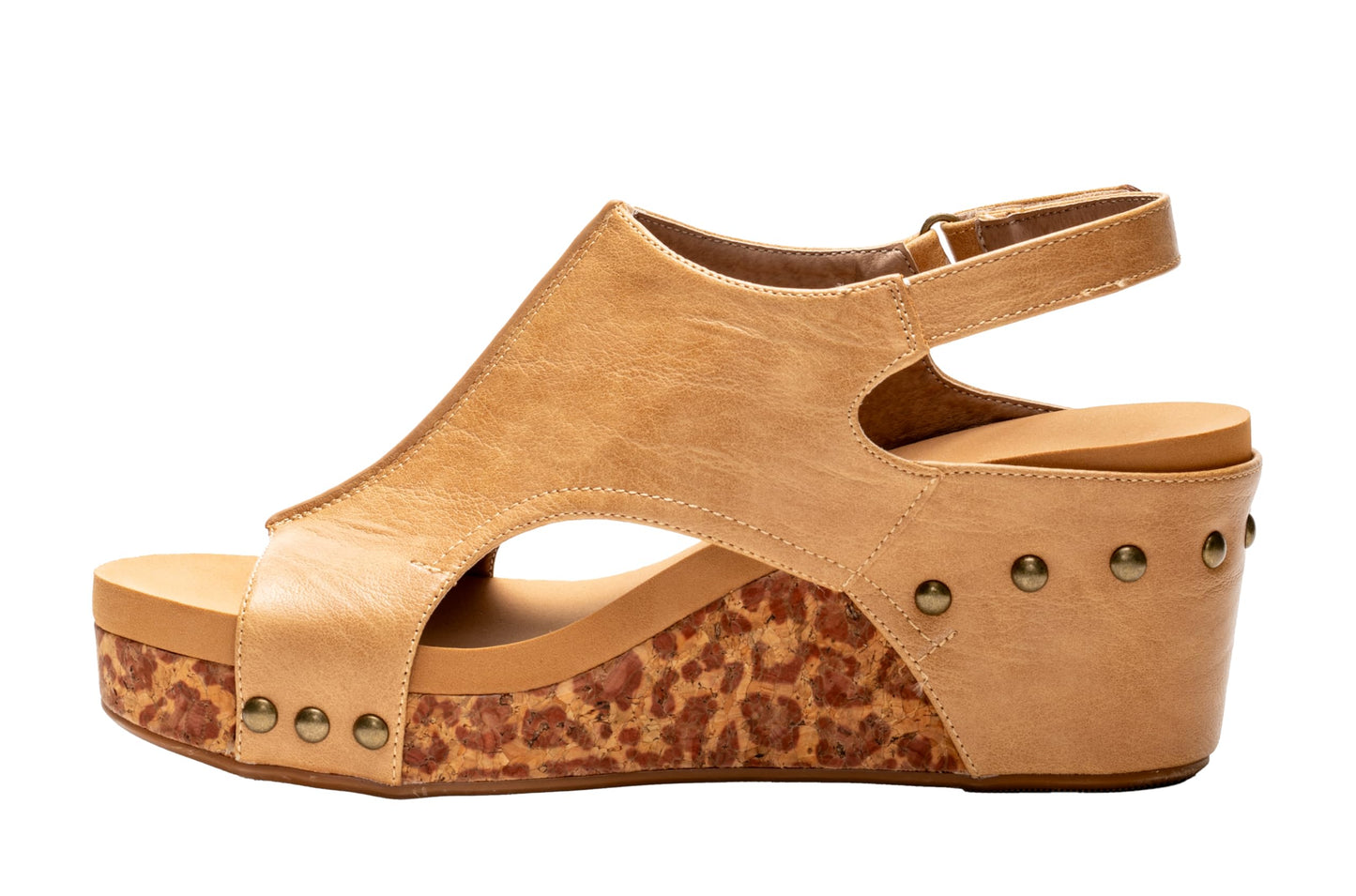 Corkys Footwear Women's Carley Wedges, Featuring Corkys EVA Foam Cushioned Insoles, A 2.5 Inch Heel, Lightweight For All Day Wear, And Hook And Loop Closure