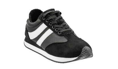 Corkys Footwear Hey Girl Jet Lag Fashion Sneaker – Stylish Lace-Up Shoe with A Soft Plush Insole for All-Day Comfort, Subtle Platform, and Side Stripes